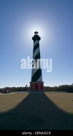 Faro di Cape Hatteras vicino a Buxton sull'isola di Hatteras nel North Carolina Foto Stock