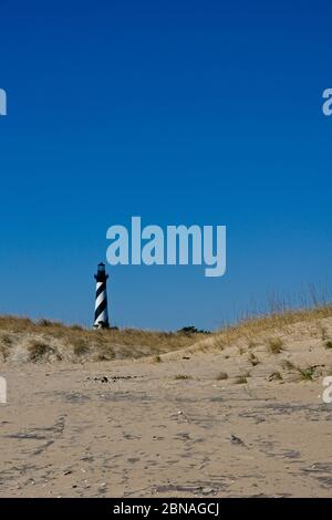 Faro di Cape Hatteras vicino a Buxton sull'isola di Hatteras nel North Carolina Foto Stock