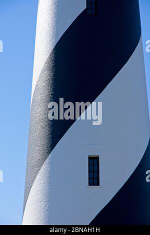 Faro di Cape Hatteras vicino a Buxton sull'isola di Hatteras nel North Carolina Foto Stock