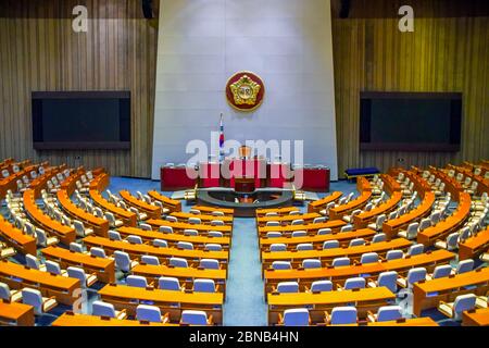 Seoul, Corea del Sud 1/20/2020 Yeouido Corea Camera di procedura Assemblea Nazionale Corea Foto Stock