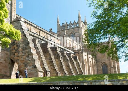 Dunfermline - la chiesa abbaziale che mostra il nome di Re Robert il Bruce Foto Stock