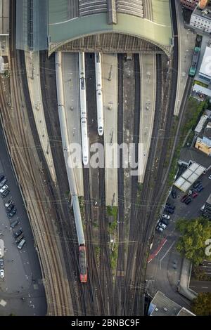 , stazione centrale di Colonia, 21.09.2017, vista aerea, Germania, Nord Reno-Westfalia, Colonia Foto Stock