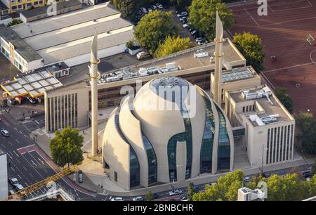 , DITIB moschea centrale di Colonia, 21.09.2017, vista aerea, Germania, Renania settentrionale-Vestfalia, Colonia Foto Stock