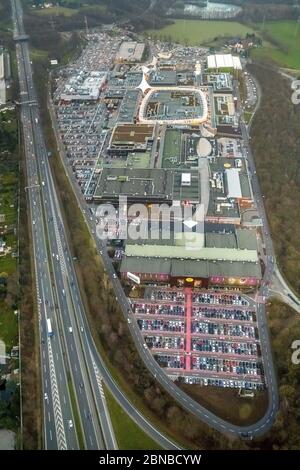 , centro commerciale Ruhr Park a Bochum Harpen alle vie a 43 e A 40, 27.01.2018, vista aerea, Germania, Nord Reno-Westfalia, Ruhr Area, Bochum Foto Stock