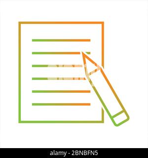 Bella Modifica report icona Line Vector Illustrazione Vettoriale