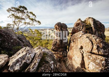 Hanging Rock in Macedon Ranges Australia Foto Stock