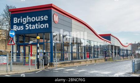 Stazione degli autobus di Brighouse, West Yorkshrie, Inghilterra Foto Stock