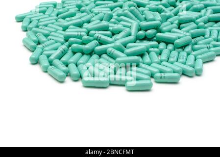 Tecfidera capsule - un farmaco utilizzato per ridurre le recidive della sclerosi multipla (MS). Foto Stock