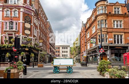 Empty Streets in Covent Garden durante la Lockdown 2020 Londra UK Foto Stock