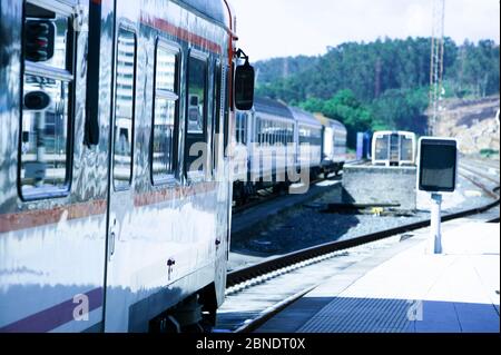 Circolazioni ferroviarie nella rete ferroviaria spagnola Foto Stock