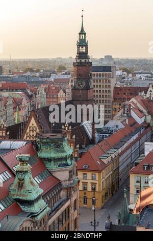 Vista dalla passerella della Cattedrale di Santa Maria Maddalena, Breslavia Foto Stock