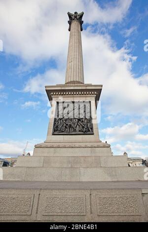 Nelsons Column, Trafalgar Square, Londra Foto Stock