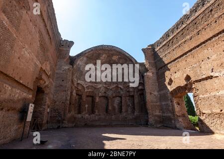 Sala dei Filosofi Absidata detta dei Filosofi, Villa Adriana , Villa Adriana, Tivoli, Italia Foto Stock