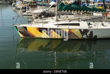 Funchal, Madeira, Portogallo - Settembre 2017: Barche nel porto di Funchal Foto Stock