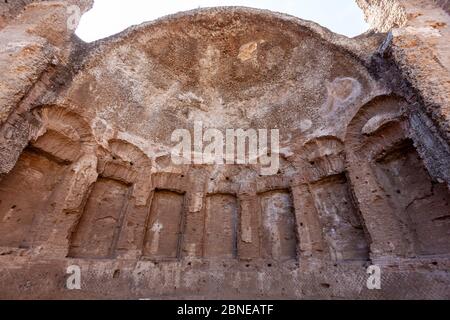 Sala dei Filosofi Absidata detta dei Filosofi, Villa Adriana , Villa Adriana, Tivoli, Italia Foto Stock