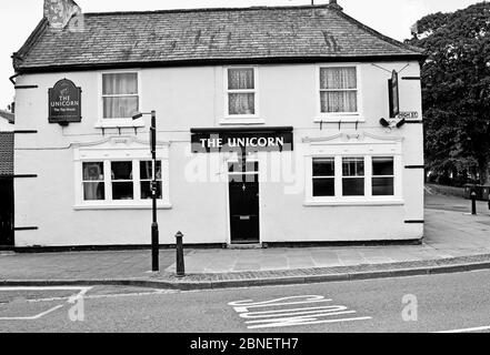 The Unicorn Pub, High Street, Norton, Stockton on on Tees, Cleveland, Inghilterra Foto Stock