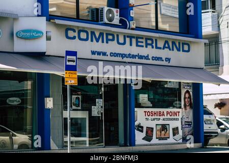 Limassol Cipro 14 maggio 2020 Vista di un negozio per le strade di Limassol, isola di Cipro Foto Stock