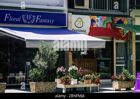 Limassol Cipro 14 maggio 2020 Vista di un negozio per le strade di Limassol, isola di Cipro Foto Stock