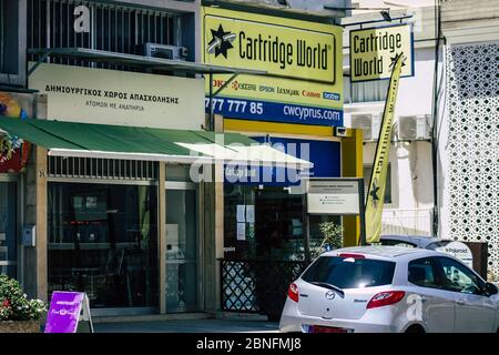 Limassol Cipro 14 maggio 2020 Vista di un negozio per le strade di Limassol, isola di Cipro Foto Stock