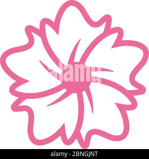 Plumeria fiore icona disegno modello vettore isolato Illustrazione Vettoriale