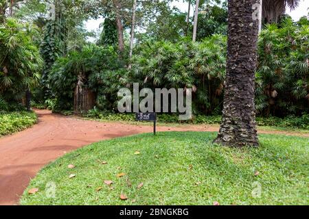 Weg zum Briefgarden in Bentota auf Sri Lanka Foto Stock