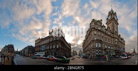 Splendida città di Edimburgo sullo sfondo Foto Stock