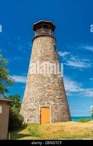 Faro di Barcellona sul lago Erie Foto Stock