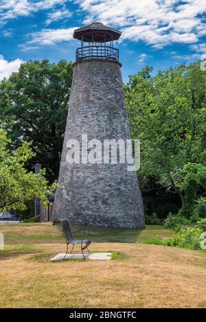 Faro di Barcellona sul lago Erie Foto Stock