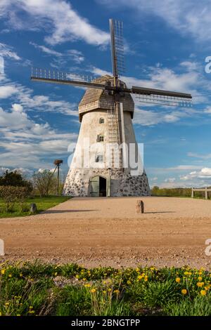 CIT Araisi, Lettonia. Antico mulino a vento storico e natura.1405.2020 Foto Stock