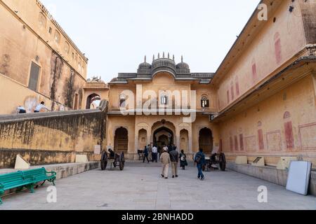 Ingresso a Nahargarh, Fort a Jaipur, India Foto Stock