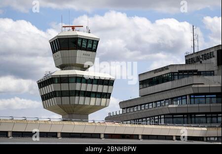 Berlino, Germania. 14 maggio 2020. Torre all'aeroporto di Tegel. Credit: Pedersen/dpa-Zentralbild/dpa/Alamy Live News Foto Stock