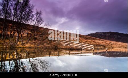 Loch Tarff Scozia in inverno Foto Stock