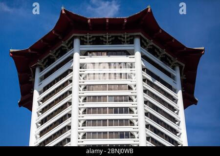 Architettura dell'hotel Singapore Marriott Tang Plaza Foto Stock