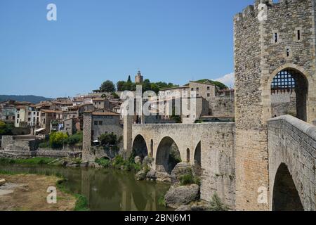 Besalu, provincia di Girona, Catalogna, Spagna, Europa Foto Stock