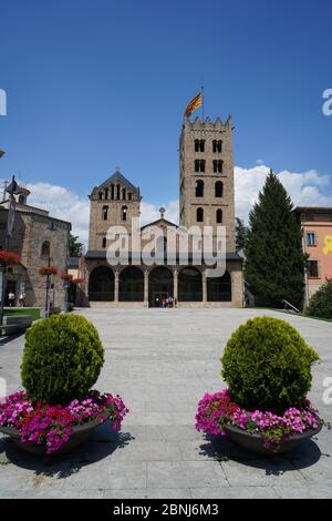 Monastero benedettino di Santa Maria de Ripoll, Ripoll, provincia di Girona, Catalogna, Spagna, Europa Foto Stock