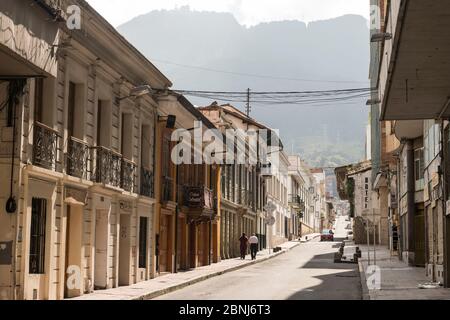 Scena di strada, la Candelaria, Bogota, Cundinamarca, Colombia, Sud America Foto Stock