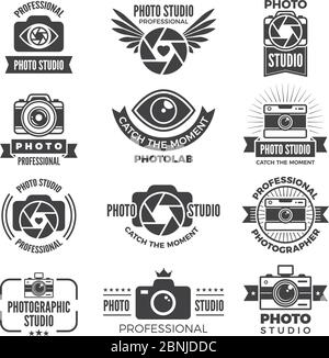 Logotipi e simboli di studi fotografici Illustrazione Vettoriale