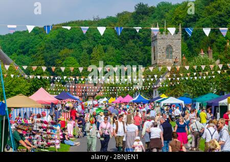 Biennial Street Fair, Milton Abbas, Dorset, Inghilterra, Regno Unito, Europa Foto Stock