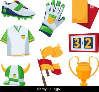 Simboli vettoriali per la competizione calcistica Illustrazione Vettoriale