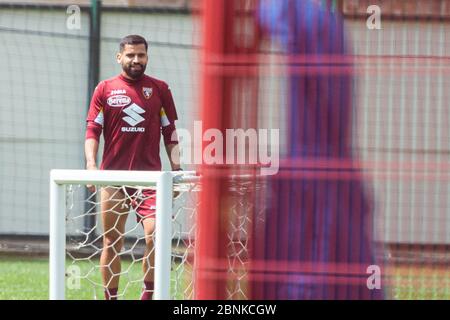 Torino, Italia. 14 maggio 2020. Tomas Rincon durante la formazione individuale del Torino FC durante la Pandemica Covid-19 a Torino, Italia il 14 maggio 2020 allo Stadio Filadelfia. (Foto di Alberto Gandolfo/Pacific Press/Sipa USA) Credit: Sipa USA/Alamy Live News Foto Stock