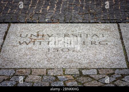 Wittenberg / Germania - 26 febbraio 2017: Università di Wittenberg (Università di Wittenberg) fondata nel 1502 a Lutherstadt Wittenberg in Sassonia-Anhalt Foto Stock