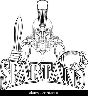 Spartan Trojan Gladiator calcio donna guerriero Illustrazione Vettoriale