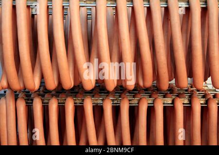 Salsicce di carne, macelleria Foto Stock