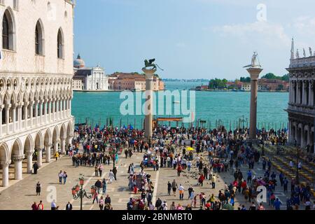 Palazzo Dodge e Piazza San Marco, Venezia, Italia Foto Stock