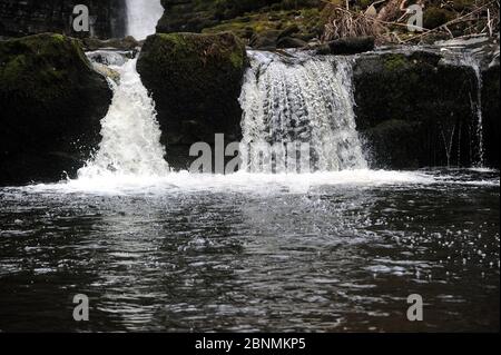 Cascate inferiori a Sgwd Einion Gam. Foto Stock