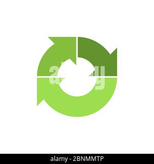 Icona di riciclo Imposta colore modello modificabile. Simbolo del pacchetto di simboli di riciclo isolato su sfondo bianco. Semplice illustrazione vettoriale del logo per la grafica AN Foto Stock