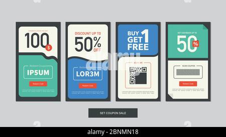 Vendita mobile modello raccolta per la vendita promozione. Banner mobile modificabile per storie o post sui social media, Web e Internet. Promozione pacchetto di vendita Illustrazione Vettoriale