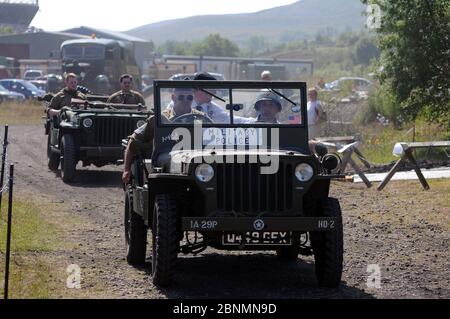 Re-enactor al Weekend degli anni '40. Foto Stock