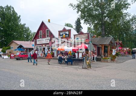 Vita turistica a Talkeetna, Alaska Foto Stock