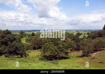 Vista sul parco Ampthill da Greensand Ridge Foto Stock